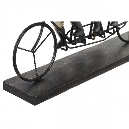 Декоративная фигура DKD Home Decor Обезьяна Трицикл Чёрный Позолоченный Металл Смола Колониальный (40 x 9 x 31 cm) image 2
