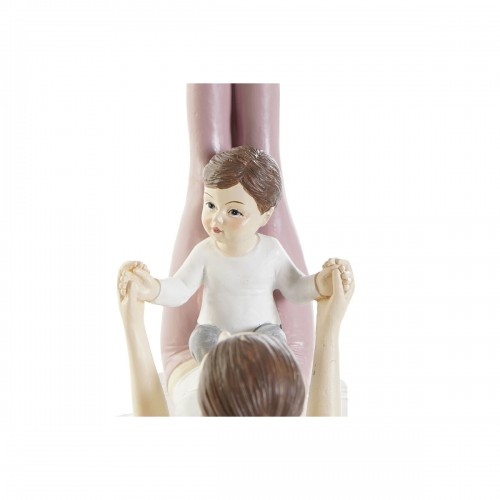 Dekoratīvās figūriņas DKD Home Decor Rozā Sveķi Yoga (15,5 x 6,5 x 17 cm) image 2