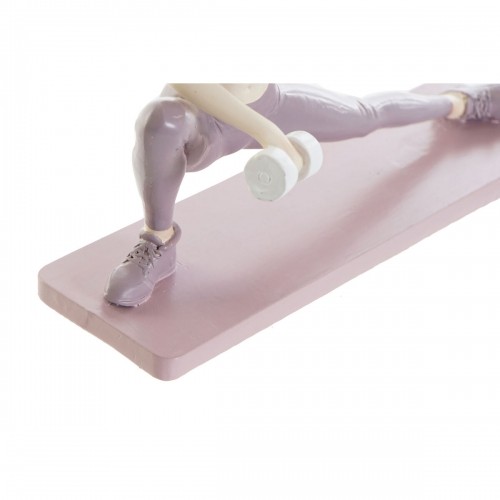 Dekoratīvās figūriņas DKD Home Decor Rozā Sveķi Yoga (20 x 8 x 16,5 cm) image 2