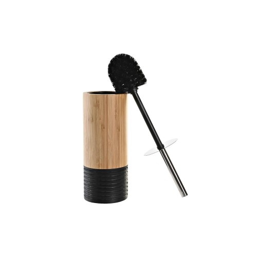 Toilet Brush DKD Home Decor Black Natural Bamboo 10 x 10 x 36,8 cm image 2