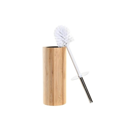 Toilet Brush DKD Home Decor Silver Natural Metal Bamboo 10 x 10 x 36,8 cm image 2