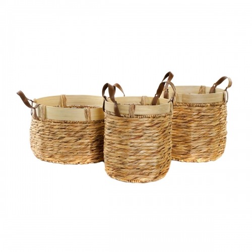 Basket set DKD Home Decor Bamboo Tropical 40 x 40 x 24 cm image 2