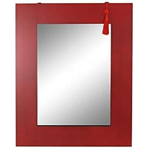Настенное зеркало DKD Home Decor Зеркало Ель Красный Чёрный MDF (70 x 2 x 90 cm) image 2