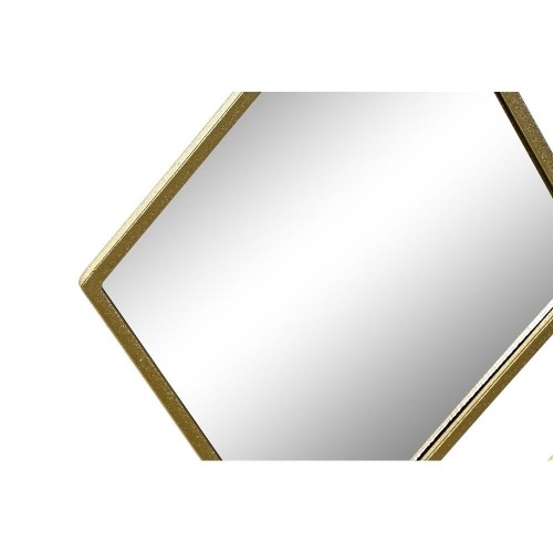 Wall mirror DKD Home Decor Mirror Golden Metal Rhombus (63 x 2 x 90 cm) image 2