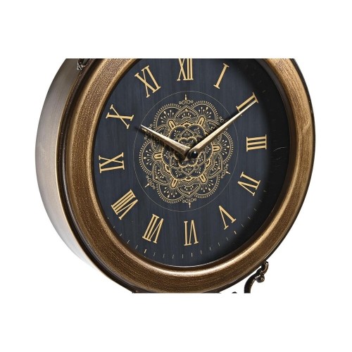 Настенное часы DKD Home Decor Стеклянный Чёрный Позолоченный Железо (27 x 7,5 x 57,5 cm) image 2