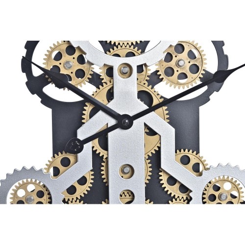 Настенное часы DKD Home Decor Стеклянный Серебристый Позолоченный Железо (50 x 8 x 50 cm) image 2