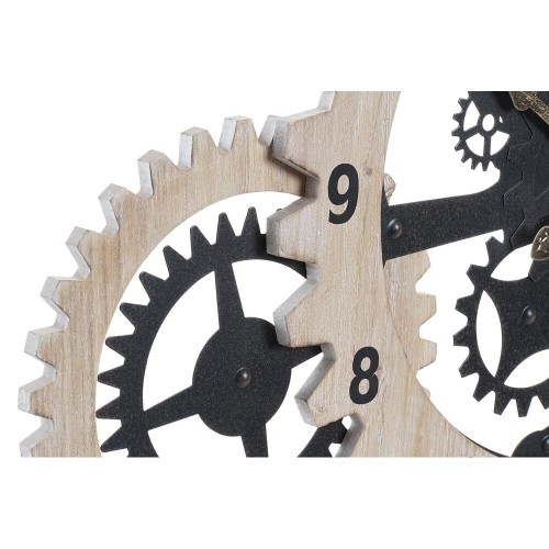 Настенное часы DKD Home Decor Натуральный Чёрный MDF Шестерни (70 x 4 x 45 cm) image 2