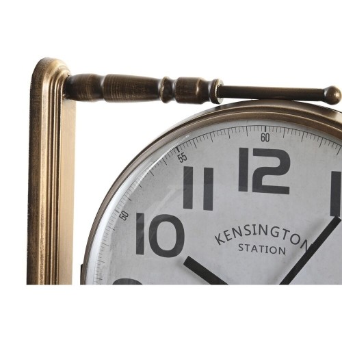 Настенное часы DKD Home Decor Стеклянный Позолоченный Белый Железо (36 x 9 x 38 cm) image 2