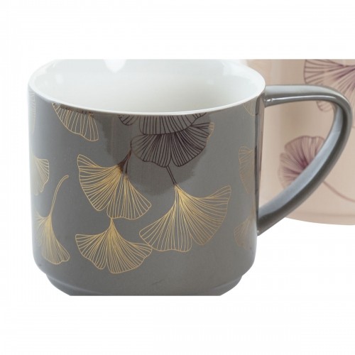 Набор из 4 кружек Mug DKD Home Decor Серый Бежевый Розовый Металл Белый современный (330 ml) image 2