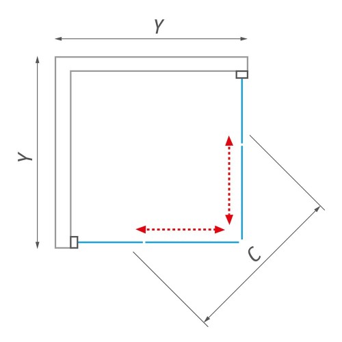 Roth PXS2L/1000 PROXIMA LINE Brillant/Transparent 537-1000000-00-02 Dušas durvis image 2