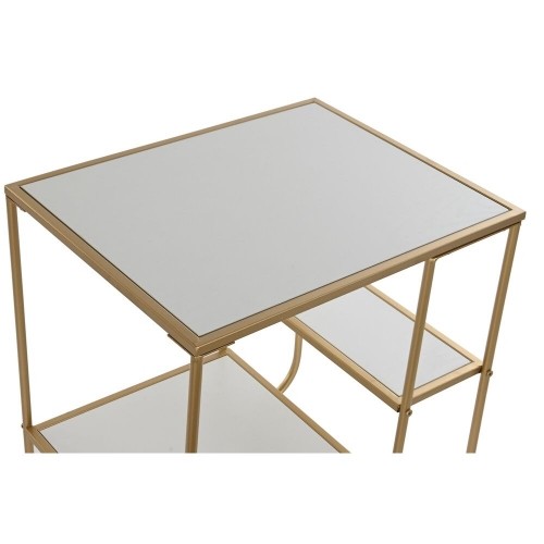 Вспомогательный стол DKD Home Decor Позолоченный Металл MDF Белый (50 x 40 x 55,5 cm) image 2