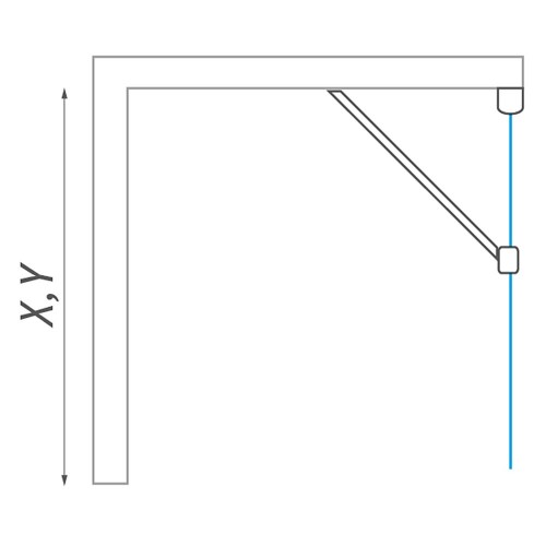 Roth LYSW1S/1000 LIMAYA LINE Brillant/Transparent 1135008236 Душевая боковая стенка image 2