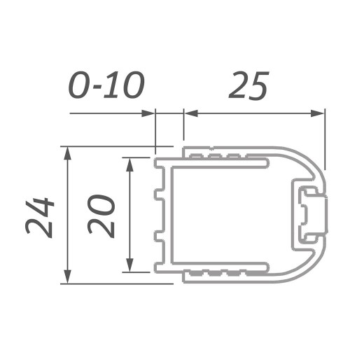 Roth LZ LIMAYA LINE Brillant 229-1940025-00 Комплект профилей для установки в нишу дверей LYE2 и LYE4 image 2