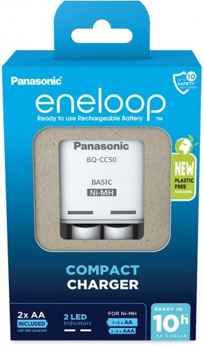 Panasonic Batteries Panasonic eneloop зарядное устройство BQ-CC50 + 2x2000mAh image 2