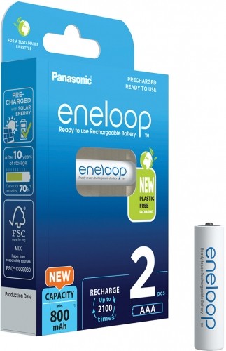 Panasonic Batteries Panasonic eneloop rechargeable battery AAA 800 2BP image 2