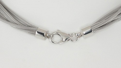 Серебряное колье #2500100(PRh-Gr), Серебро	925°, родий (покрытие), длина: 45 см, 41.3 гр. image 2