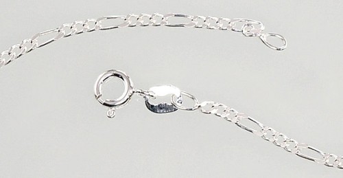 Sudraba ķēdīte Figaro 2 mm , dimantu apstrādājums #2400054, Sudrabs	925°, garums: 55 cm, 5 gr. image 2