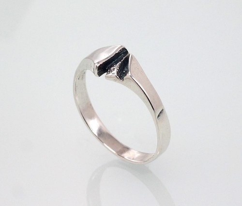 Серебряное кольцо #2101389(POx-Bk), Серебро	925°, оксид (покрытие), Размер: 17, 2.3 гр. image 2