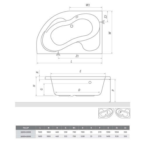 Roth Front panel TULLIP 150 (P) Project Line 5157002 Акриловая панель image 2