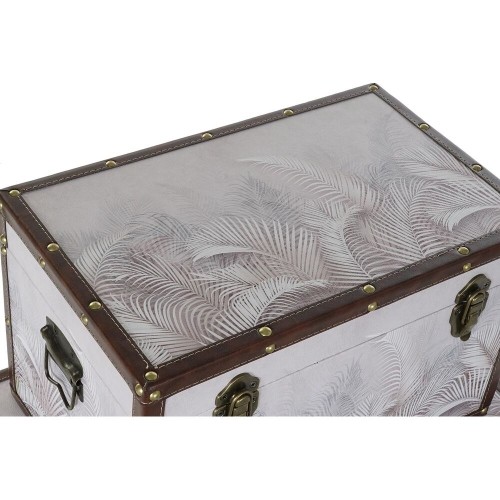 Set of Chests DKD Home Decor Canvas MDF Tropical (59,5 x 34 x 34 cm) image 2