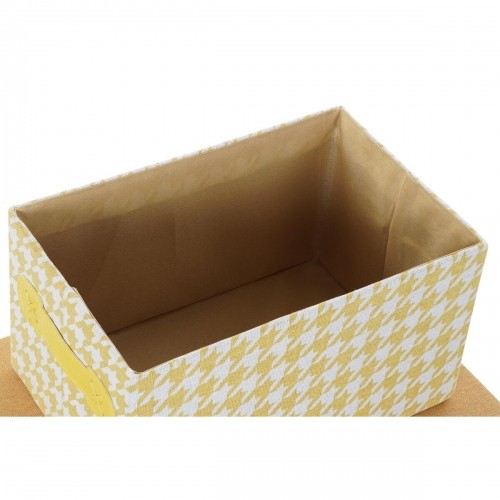 Set of Stackable Organising Boxes DKD Home Decor Grey Blue Yellow 40 x 30 x 20 cm image 2