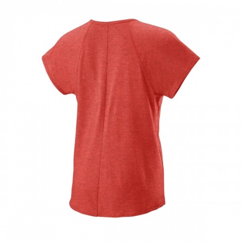 Wilson W TRAINING V-NECK TEE Hot Coral Heather image 2