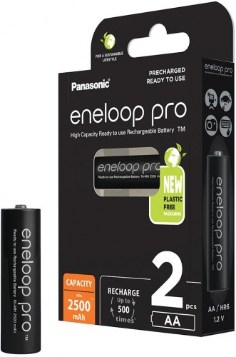 Panasonic Batteries Panasonic eneloop rechargeable battery Pro AA 2500 2BP image 2