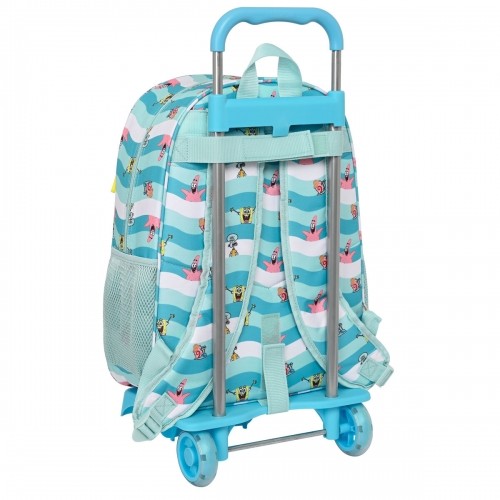 Школьный рюкзак с колесиками Spongebob Stay positive Синий Белый (33 x 42 x 14 cm) image 2