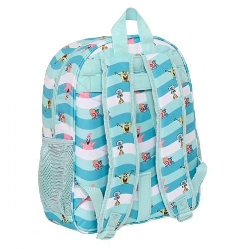 School Bag Spongebob Stay positive Blue White (32 x 38 x 12 cm) image 2