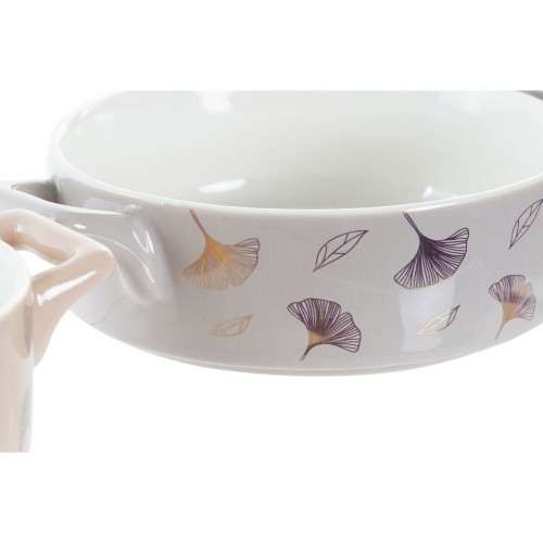 Блюдо DKD Home Decor Металл Фарфор Bone China современный (16,8 x 12,5 x 4,3 cm) (4 штук) image 2