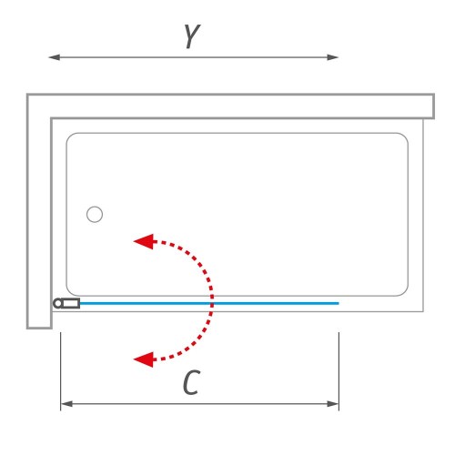 Roth SCREEN MINI Brillant/Transparent 217-7000000-00-09 Uz abām pusēm verams vannas aizklājs image 2