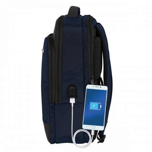Rucksack for Laptop and Tablet with USB Output Safta Business Dark blue (29 x 44 x 15 cm) image 2