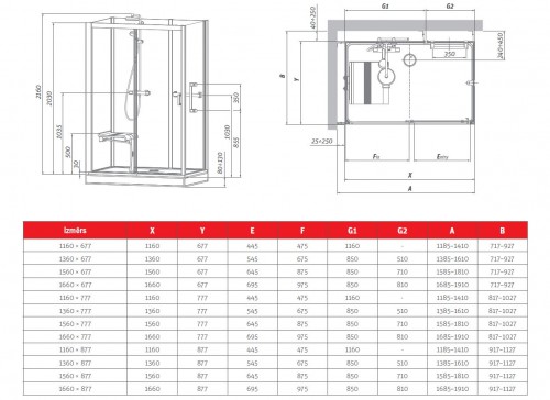 Roth Vinata® Comfort - Corner 677 × 1160 Anthracite/Clear 1416000299 Pilnībā aprīkota dušas kabīne image 2