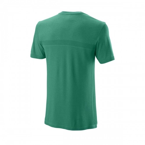 Wilson M COMPETITION SEAMLESS CREW DEEP GREEN HEATHER/LAGOON GREEN image 2