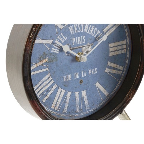 Table clock DKD Home Decor Blue Black Multicolour Metal Crystal Vintage 20,5 x 5 x 24 cm (2 Units) image 2