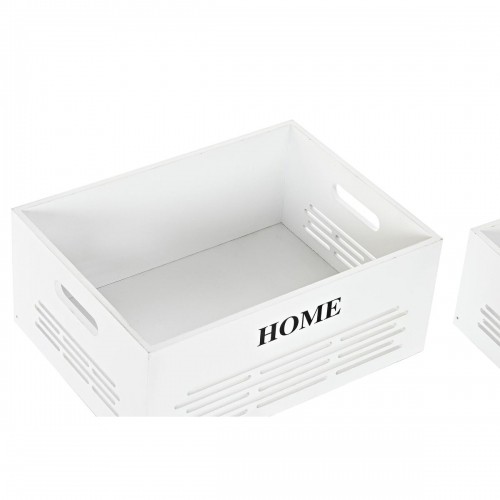 Набор корзин DKD Home Decor Белый полиэстер MDF (40 x 30 x 56 cm) (5 Предметы) image 2