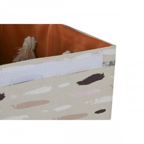 Бельевая корзина DKD Home Decor С крышкой полиэстер (36 x 36 x 55 cm) (3 штук) image 2