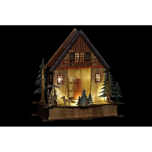Ziemassvētku Nieciņš DKD Home Decor Māja Koks (27 x 13,5 x 28 cm) image 2