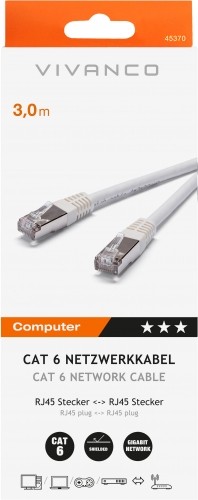 Vivanco network cable CAT 6 3m, white (45370) image 2