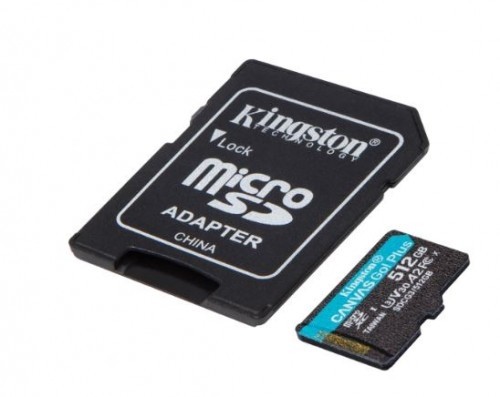 Kingston microSD 512GB Canvas Go Plus 170/90MB/s adapter image 2
