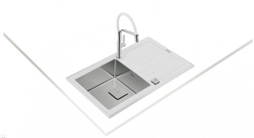 Teka Glass sink DIAMOND LUX 1B 1D 86 white image 2