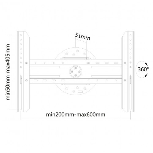 Neomounts By Newstar Wall mount LFD LED-WR100BLACK with pivot image 2