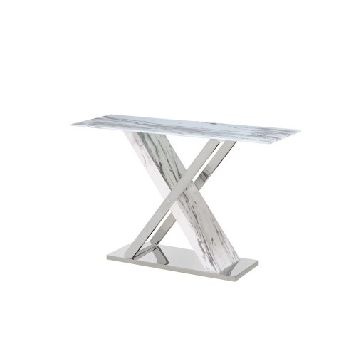 Console DKD Home Decor White Grey Silver Crystal Steel 120 x 40 x 75 cm image 2