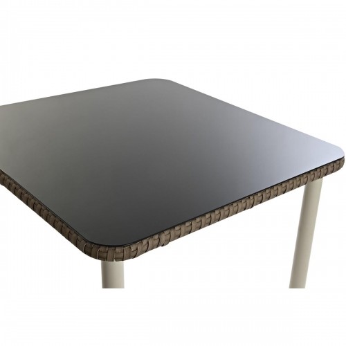 Dīvāns un galda komplekts DKD Home Decor Stikls sintētiska rotangpalma Tērauds (190 x 190 x 70 cm) image 2