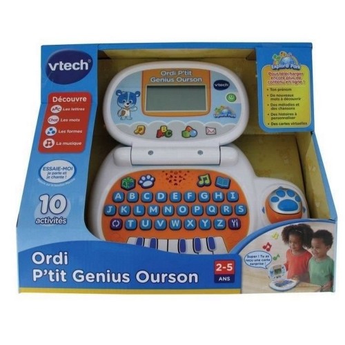 Портативный компьютер Vtech Genius Blue Bear 26 x 5,5 x 19,7 cm Образовательная игрушка FR image 2