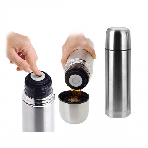 Thermos with Dispenser Stopper Excellent Houseware Stainless steel (1 L) image 2