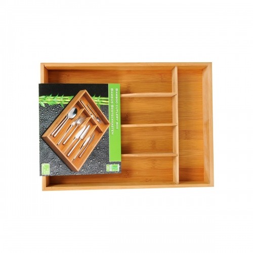 Virtuves Piederumu Organizators 5five Koks Bambuss (34 x 25 x 4,5 cm) image 2