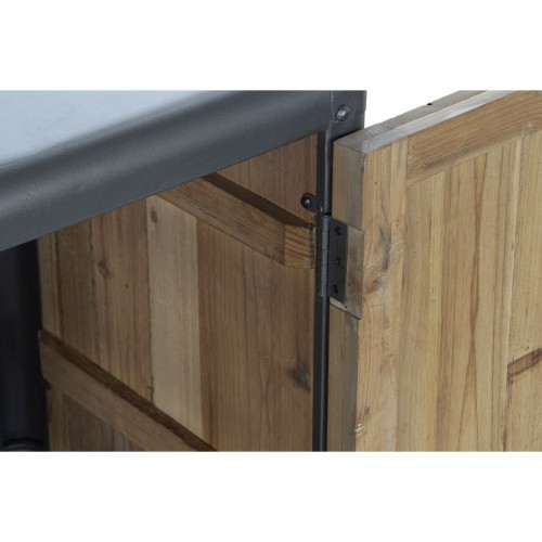 Sideboard DKD Home Decor 144 x 45 x 75 cm Fir Natural Metal Light grey image 2