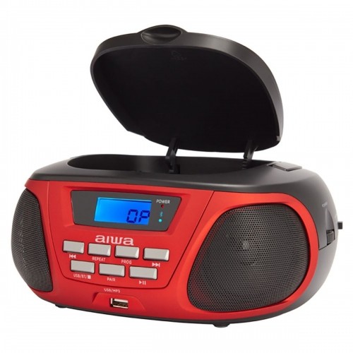 Radio CD Bluetooth MP3 Aiwa BBTU300RD    5W Sarkans Melns image 2