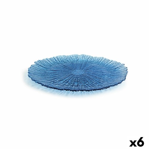 Плоская тарелка Quid Mar de Viento Синий Cтекло (Ø 28 cm) (Pack 6x) image 2